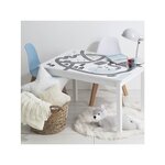 Table enfant imprimé circuit de voiture - Bois Blanc - L 77 x P 55 x H 48 cm