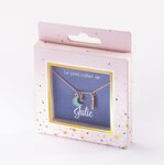 Collier prénom julie avec pendentif lune