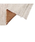 Tapis coton réversible - beige et camel - 170 x 240 cm