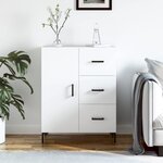 vidaXL Buffet blanc 69 5x34x90 cm bois d'ingénierie