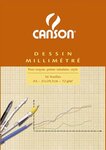 Bloc de papier millimétré orange A4 80 g 50 feuilles CANSON