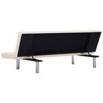 vidaXL Canapé-lit Crème Polyester