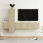 vidaXL Ensemble de meubles TV 5 Pièces Chêne sonoma Aggloméré