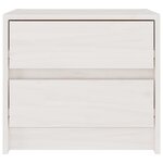 vidaXL Table de chevet Blanc 40x30 5x35 5 cm Bois de pin solide