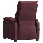 vidaXL Fauteuil de massage Violet Tissu