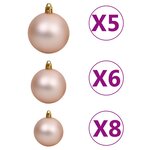 vidaXL Arbre de Noël artificiel d'angle LED et boules Vert 240 cm PVC
