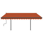 vidaXL Auvent automatique avec capteur de vent LED 4x3 m Orange marron