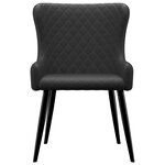 vidaXL Chaises à manger lot de 4 noir tissu