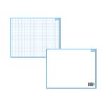 Ardoise effaçable a sec grands carreaux seyes 26 5 x 21cm