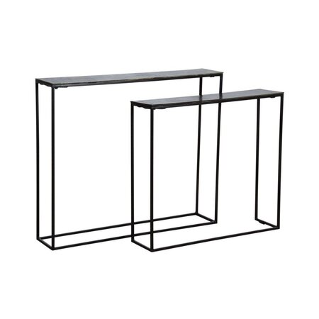 Consoles en métal zinc antique (lot de 2)