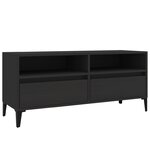 vidaXL Meuble TV noir 100x34 5x44 5 cm bois d'ingénierie