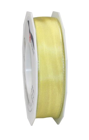 Ruban de soie acetat laitonné lyon 25-m-rouleau 25 mm jaune clair