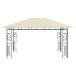 vidaXL Tonnelle avec moustiquaire et lumières LED 4x3x2 73 m Crème