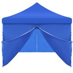 vidaXL Tente de réception pliable avec 8 parois 3x9 m Bleu