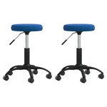 vidaXL Chaises à manger lot de 2 bleu velours