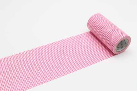 Masking Tape MT Casa Quadrillage 10 cm rose fond rose - berrymousse