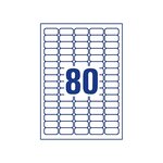 Boite de 800 (10 feuilles) etiquettes multi-usage 35,6 x 16,9 mm enlevable blanc avery zweckform