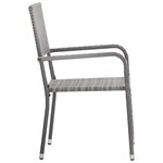 vidaXL Ensemble à dîner de jardin 7 Pièces Résine tressée Anthracite