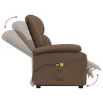 vidaXL Fauteuil de massage Marron Tissu