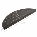 vidaXL Tapis d'escalier 15 Pièces Anthracite 65x21x4 cm