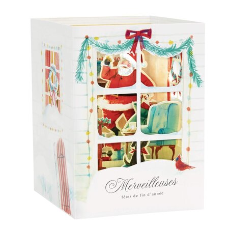 Carte de voeux noël pop up 3d - distribution de ca - draeger paris