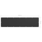 vidaXL Écran de balcon Anthracite 75x300 cm Tissu Oxford