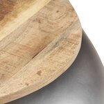 vidaXL Table basse Gris 68x68x30 cm Bois de manguier solide