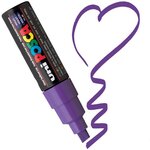 Marqueur Posca Violet PC8K Pointe large biseautée
