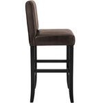Tectake lot de 2 chaises de bar - marron