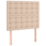vidaXL Lit à sommier tapissier avec matelas Cappuccino 90x200 cm