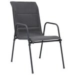 vidaXL Mobilier de salle à manger d'extérieur 7 Pièces Acier Anthracite