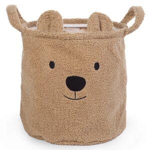Childhome panier de rangement teddy 30x30x30 cm beige