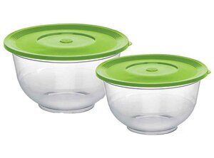 Kit saladier superline  avec couvercle  vert emsa