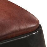 vidaXL Tabourets de bar lot de 2 noir cuir véritable