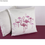 Pochoir autocollant spécial textile A5 Flamand Rose +spatule