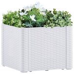 vidaXL Lit surélevé de jardin avec système d'arrosage Blanc 43x43x33cm