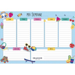 Semainier Scolaire - Thème Pop Culture - Draeger paris