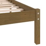 vidaXL Cadre de lit Marron miel Bois de pin massif 120x200 cm