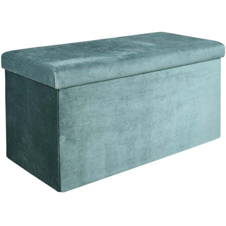 Banc coffre de rangement velours côtelé giullia