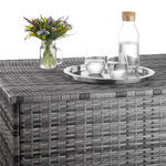 Tectake coffre de jardin oslo structure en aluminium 145x82 5x79 5cm - gris