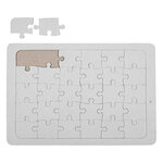 3 puzzles à décorer blancs 30 pièces 15 x 21 cm