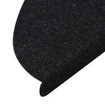 vidaXL Tapis d'escalier autocollants 15 Pièces 56x17x3 cm Noir