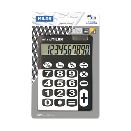 Calculatrice noire 10 chiffres grandes touches