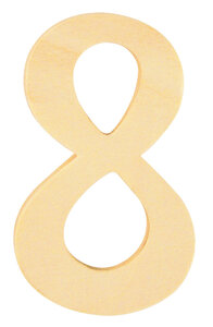 Chiffre en bois 6 cm Chiffre 8