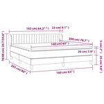 vidaXL Lit à sommier tapissier et matelas Gris clair 160x200cm Velours