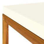 vidaXL Salon de jardin 5 Pièces avec coussin crème Bois d'acacia solide