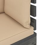 vidaXL Salon palette de jardin 10 Pièces avec coussins Bois de pin massif