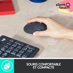 Logitech - combo clavier - souris sans fil et silencieux - mk295