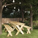 vidaXL Banc de jardin 220 cm Bois de pin imprégné