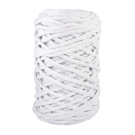 Fil à crocheter Tressé Braidy Recycling 4mm Blanc